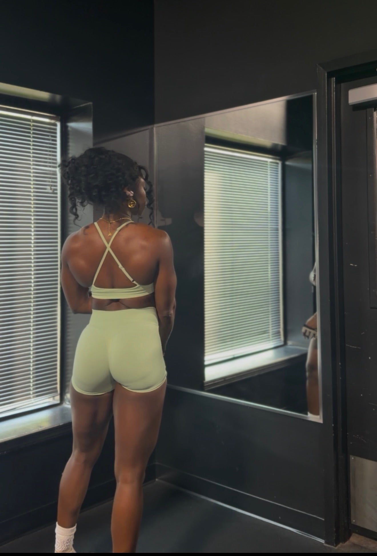 The Aura Cross-Back Sports Bra & High-Rise Sculpt Short