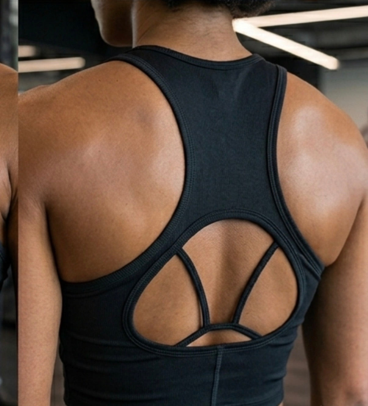 The Aether Sculpted High-Neck Crop Top