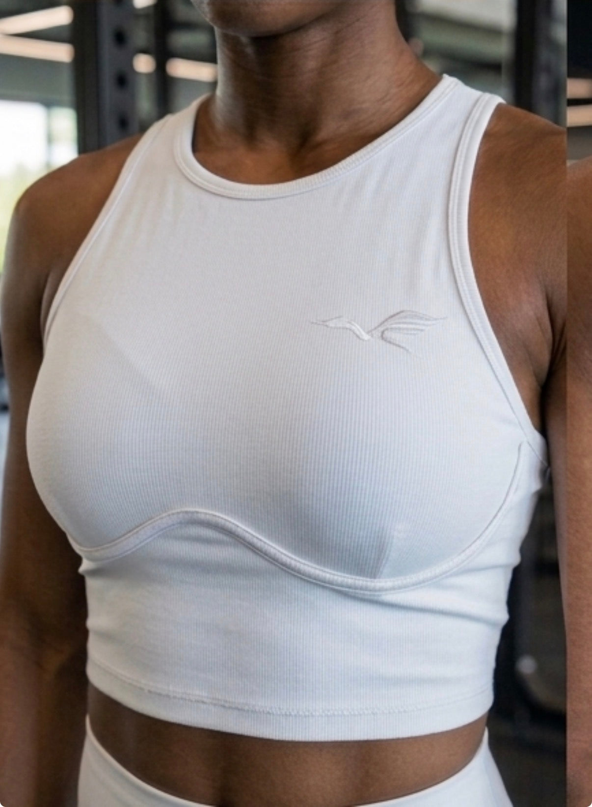 The Aether Sculpted High-Neck Crop Top